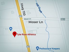 Tyler Rose Athletics Map image